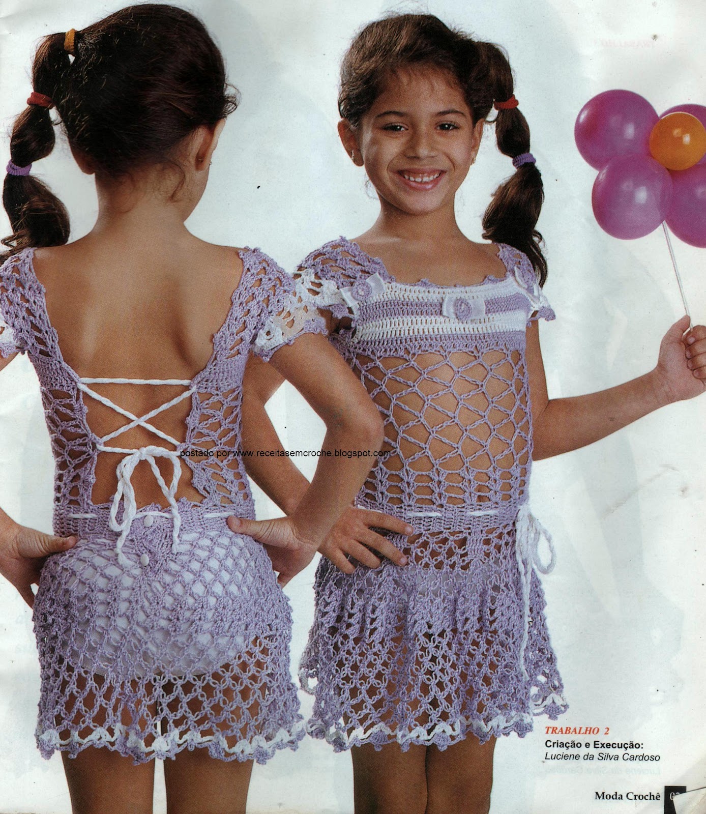 vestido de crochê para menina de 10 anos