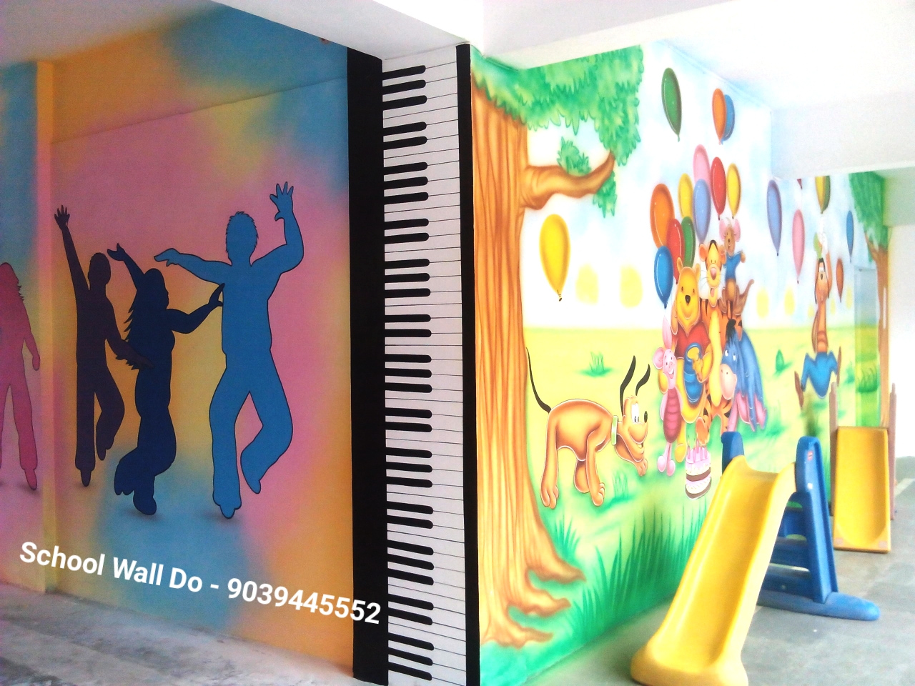 Playschool Wall Painting,Nursery School Wall Painting Artist,School