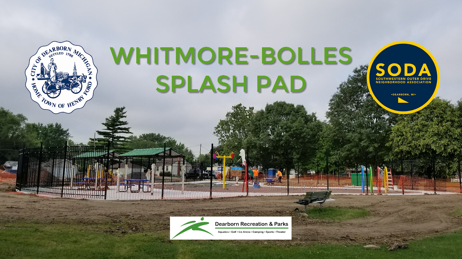SODA Dearborn WhitmoreBolles Splash Pad Ribbon Cutting