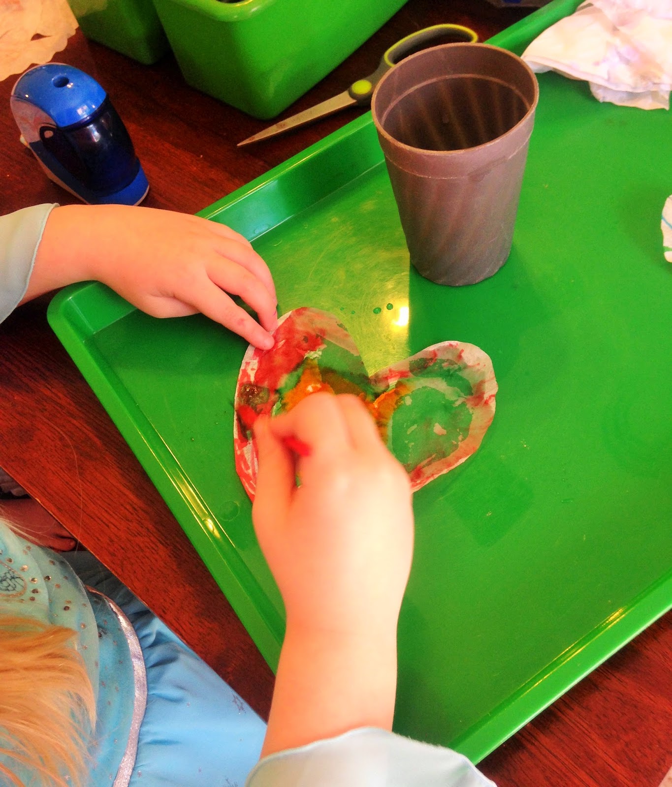 Mrs. Thompson's Treasures Coffee Filter Stained Glass Heart Craft
