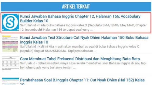 Cara Mengatasi Thumbnail Widget Related Post / Artikel Terkait Yang Tidak Muncul