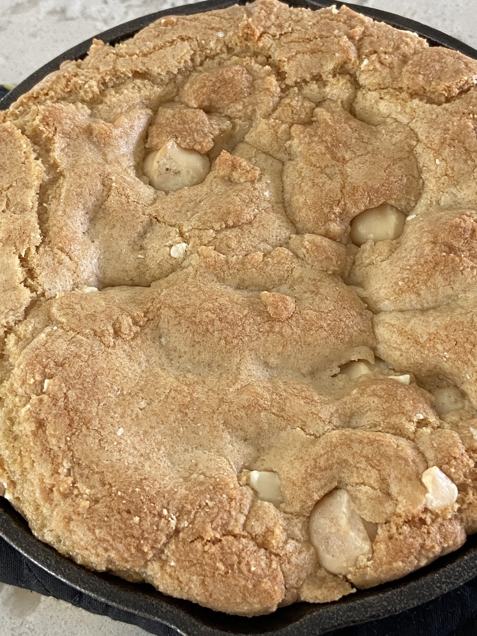 The Pastry Chef's Baking White Chocolate Macadamia Cookies as a pizookie