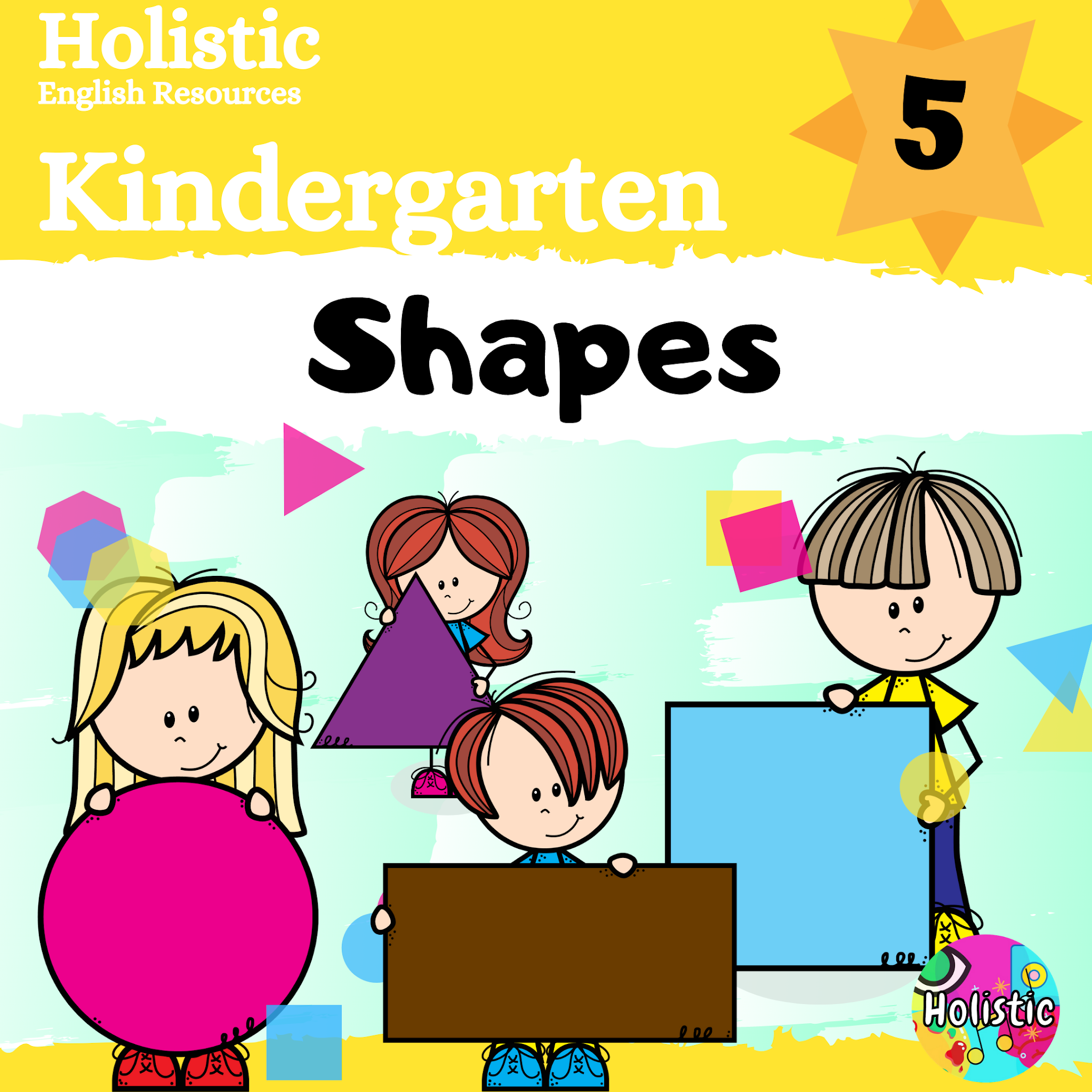 ESL/EFL Preschool Teachers: Shapes Theme Book and Games for