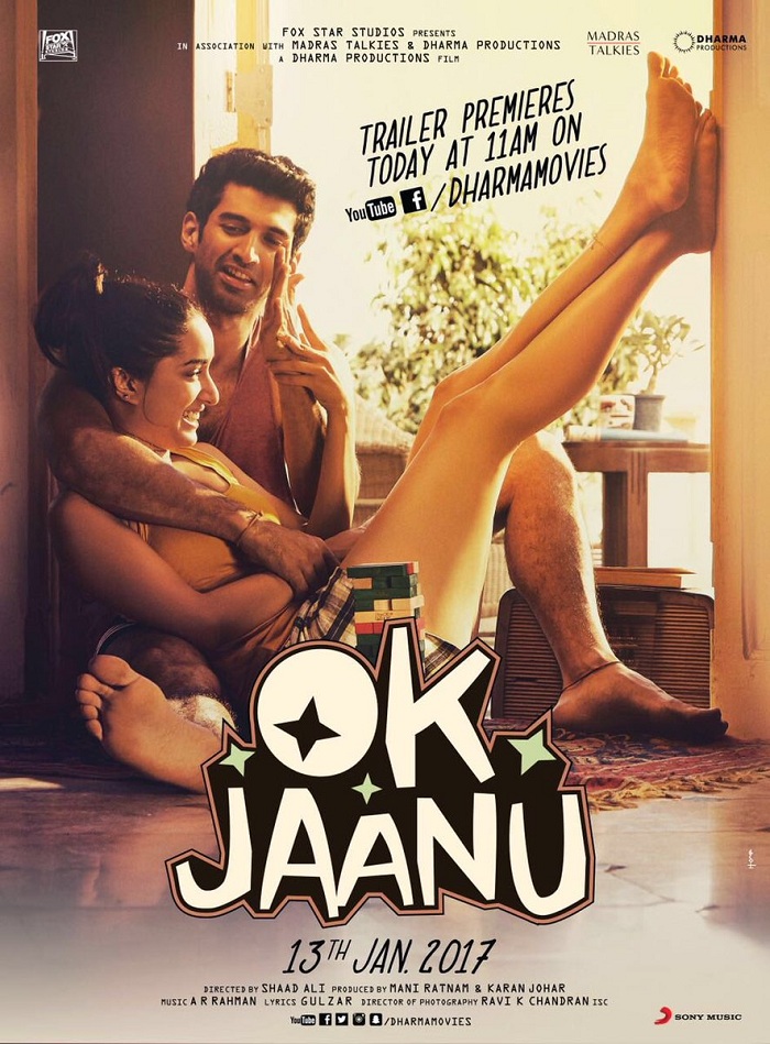 Ok Jaanu Theatrical Trailer + Movie Poster - Boxofficeindia, Box Office ...
