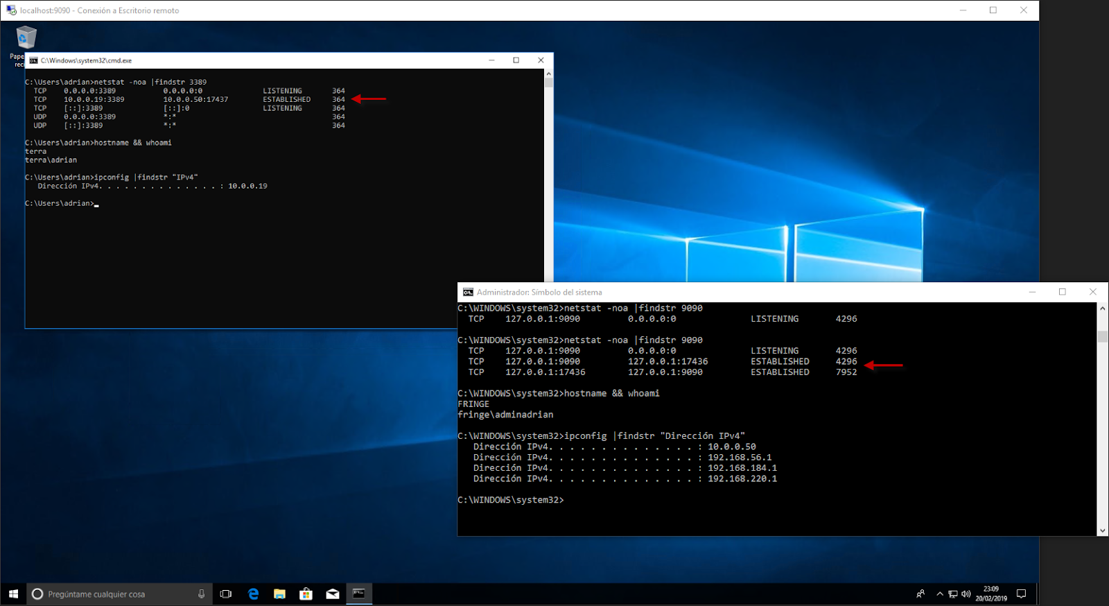 команда порты windows