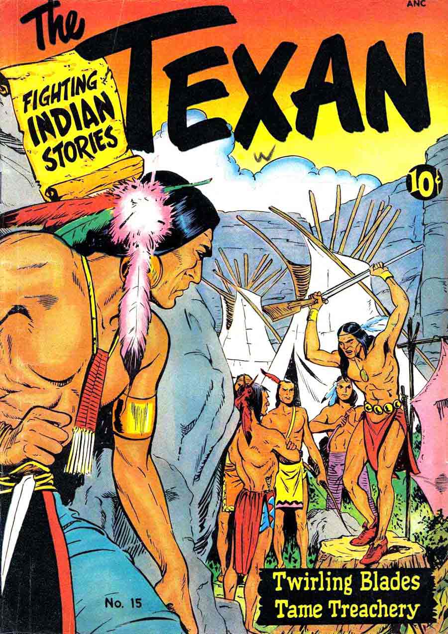 Matt Baker golden age 1950s st. john western comic book cover art - Texan #15