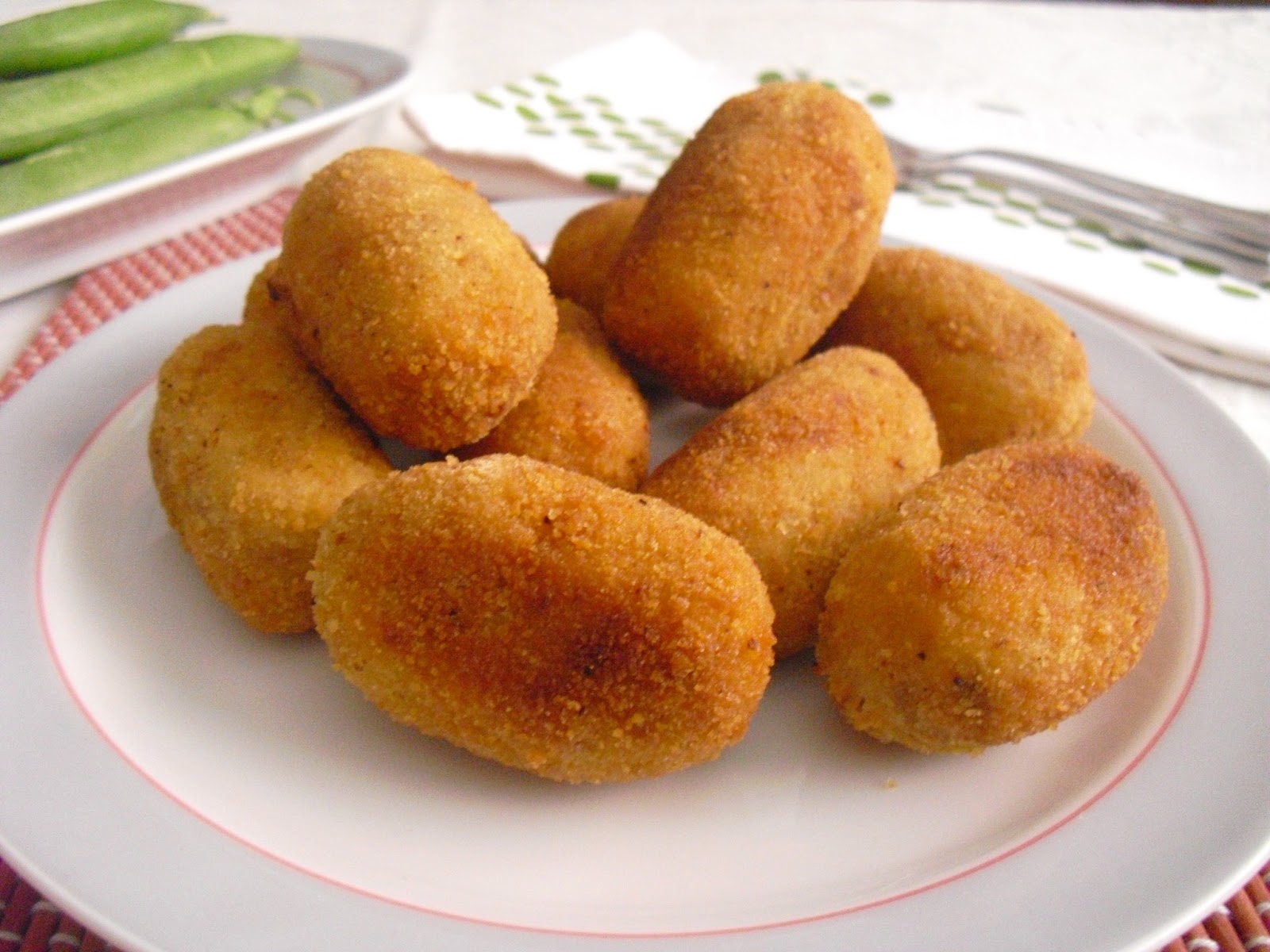 Croquetas de pollo Con sabor a huerto
