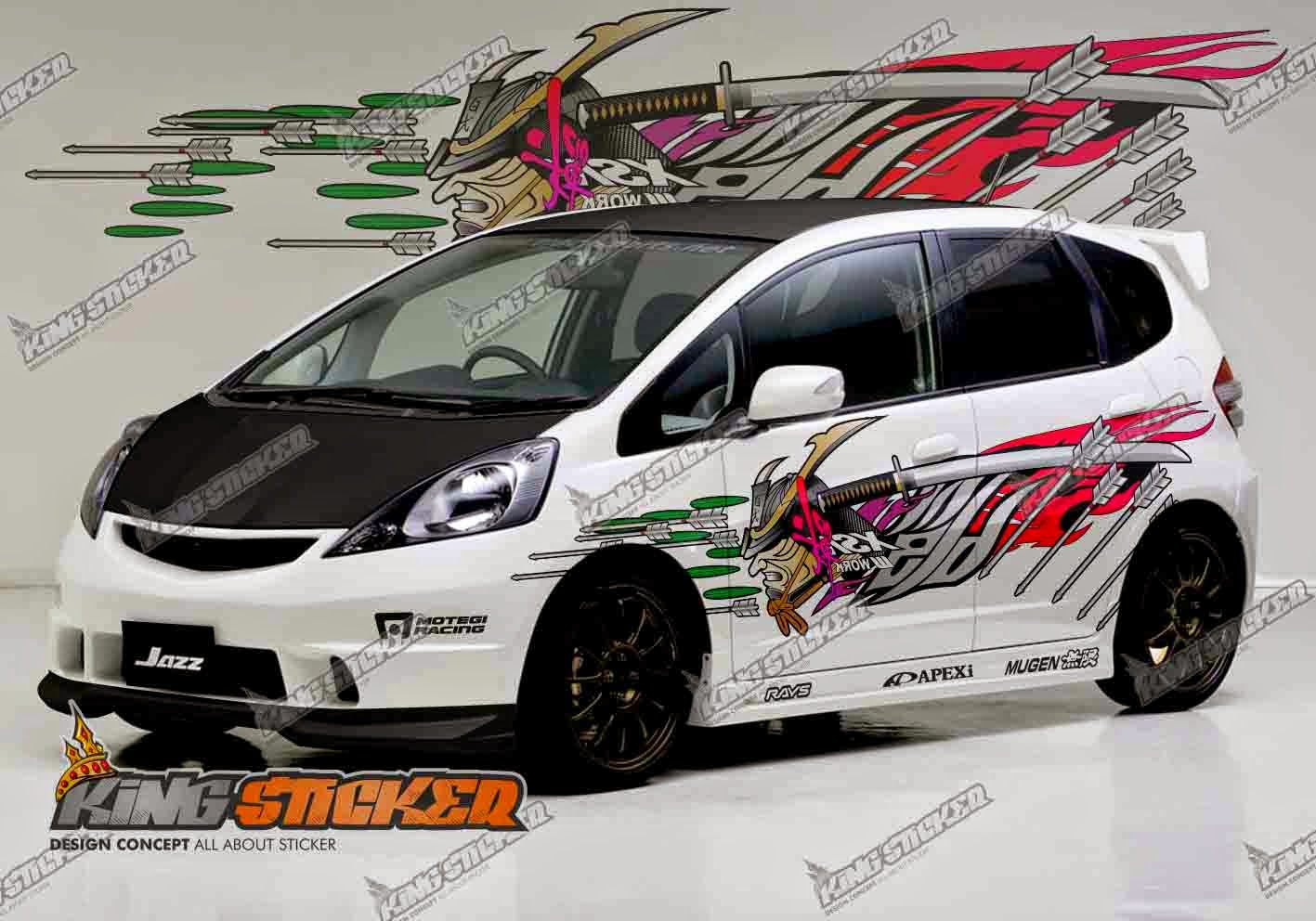 Gambar Modifikasi Cutting Sticker Honda Jazz Terlengkap Modifikasi