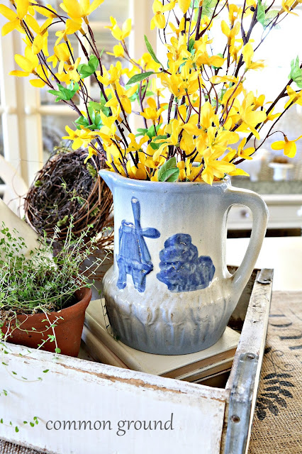 common ground : Welcoming Spring With an Antique Crockery Pitcher