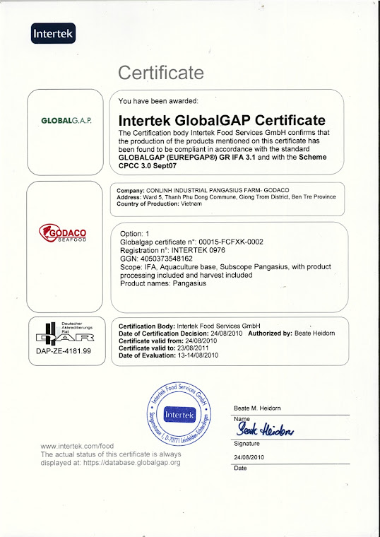 GLOBAL GAP Certificate