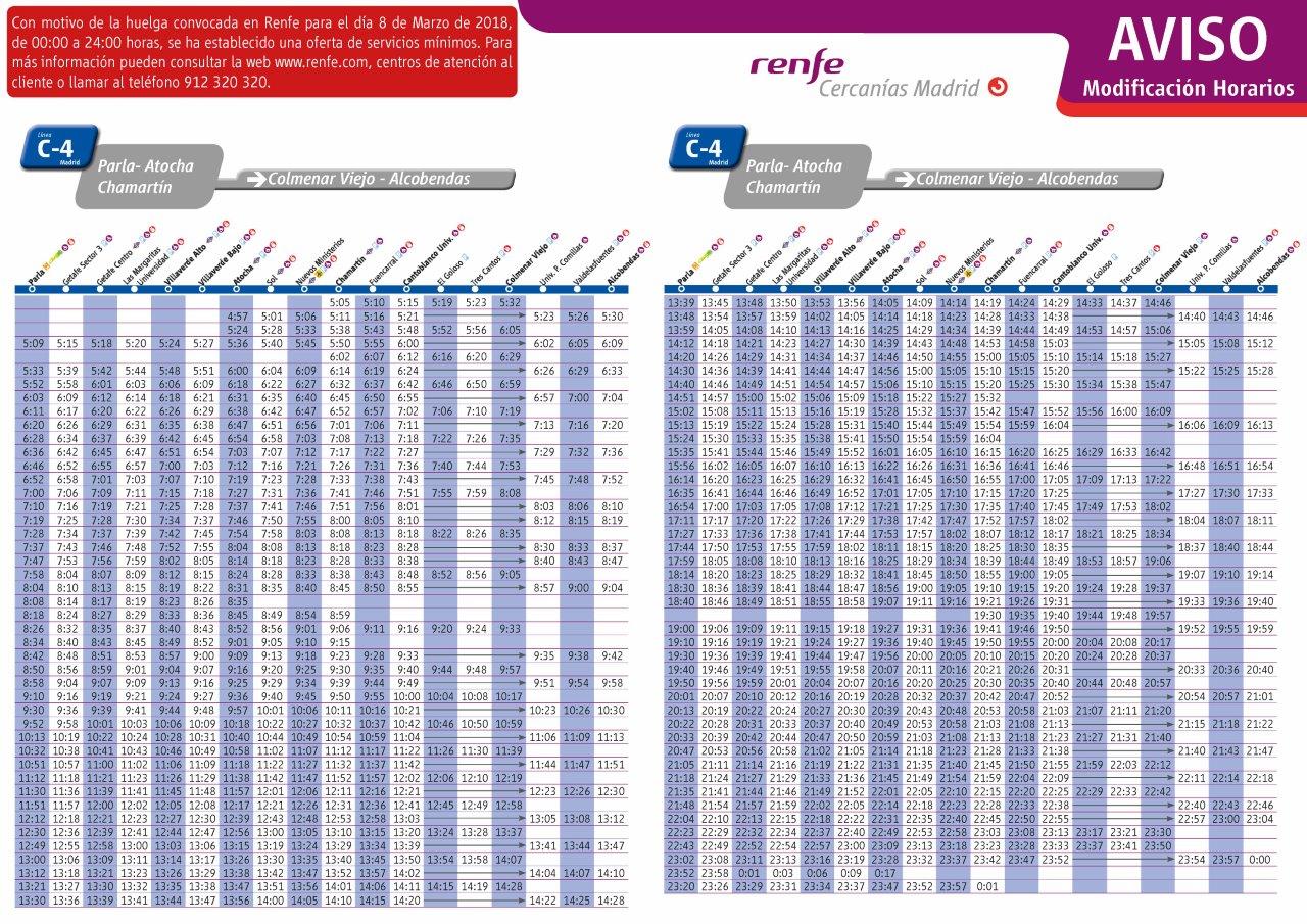 Renfe Cercanias Horarios Madrid Parla