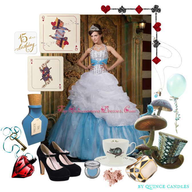 alice and wonderland quinceanera dresses