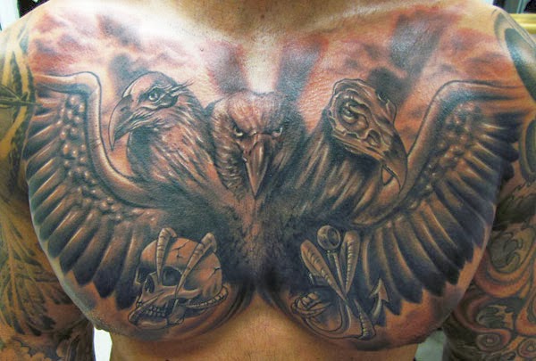 Christian Chest Piece Tattoos Design for Male