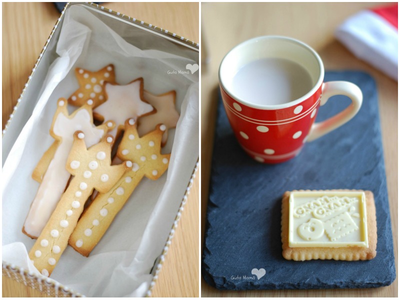 Galletas de mantequilla decoradas con glasa