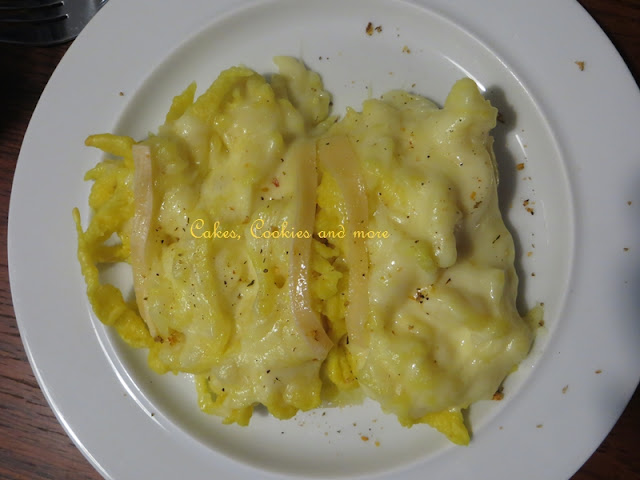 Spätzli Gratin mit Raclettekäse