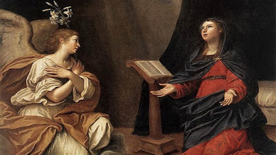 imagem do Anjo anunciando a Virgem Maria