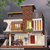 South Indian style modern 3 BHK house rendering