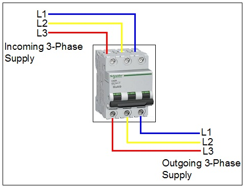 How to Wire 3 Pole Circuit Breaker (C.B)? - Electrical Forum