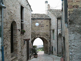 One of the ancient medieval gates of Ginoble's home village of Montepagano, in the hills above Roseta degli Abruzzi