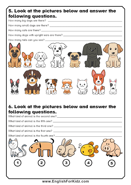 English numbers for kids activities - reading comprehension worksheet