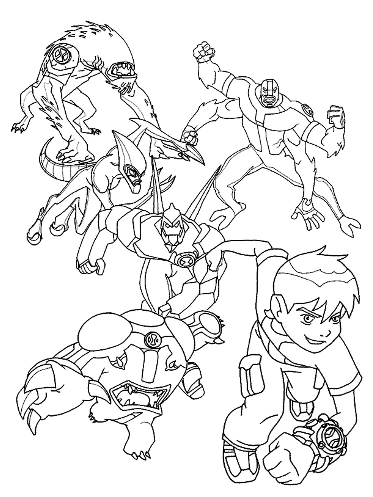 Ben 10 Coloring Pages Realistic Coloring Pages