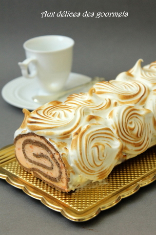 BÛCHE MERINGUÉE ORANGE CHOCOLAT