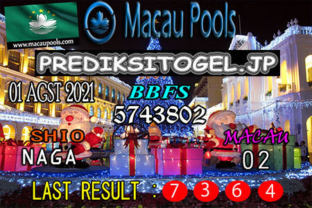 Prediksi Wangsit Togel Macau Minggu 01 Agustus 2021