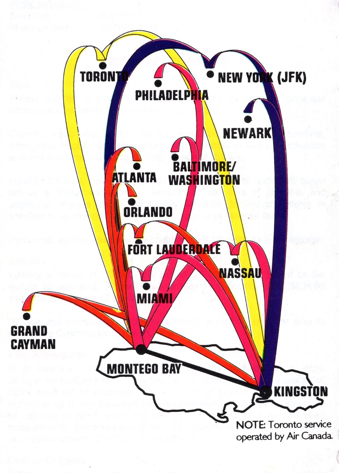 Airline Timetables Air Jamaica December, 1995