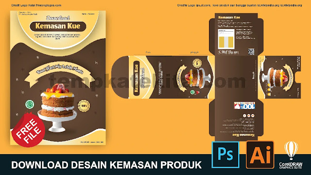 Download Desain Kemasan Produk Kue Coreldraw Dan Photoshop Gratis