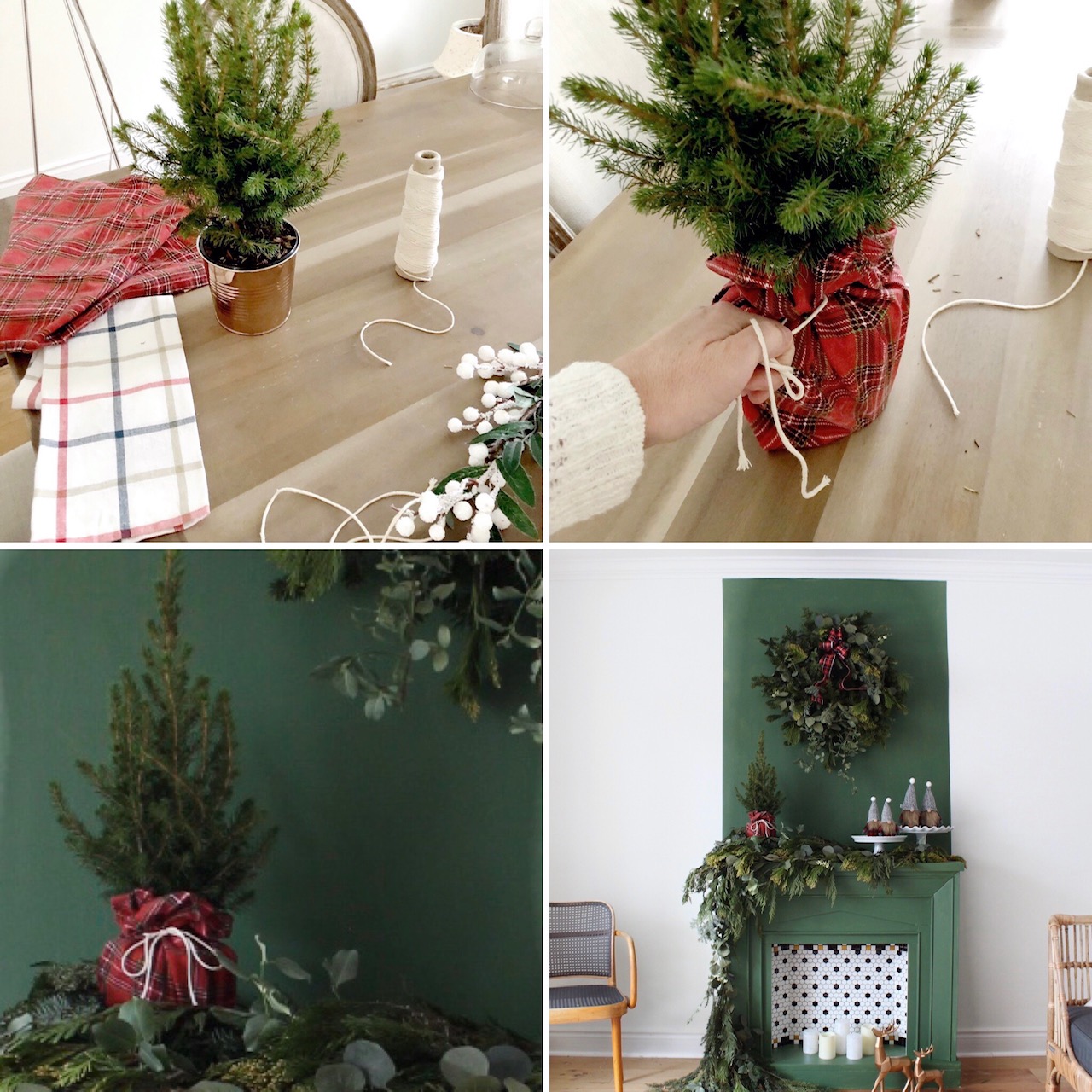 Christmas Mantel Decor Ideas: Faux Fireplace