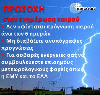 ΠΡΟΣΟΧΗ στις προγνώσεις