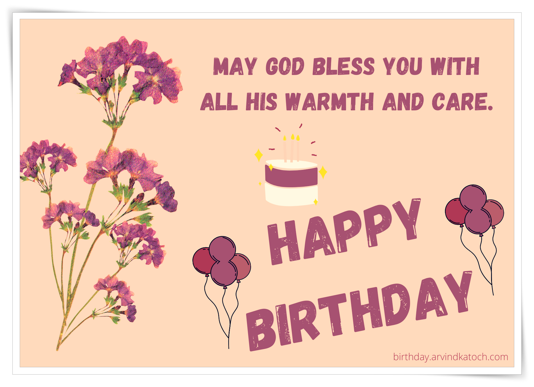 True Picture HD Birthday Cards : Birthday card with Plain Background and  flowers