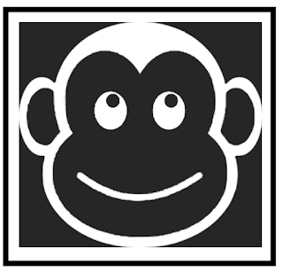 Inkscape Monkey Face Inverted with Border