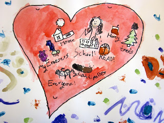 Art is Basic-- Art Teacher Blog: Map of My Heart-- Kindergarten