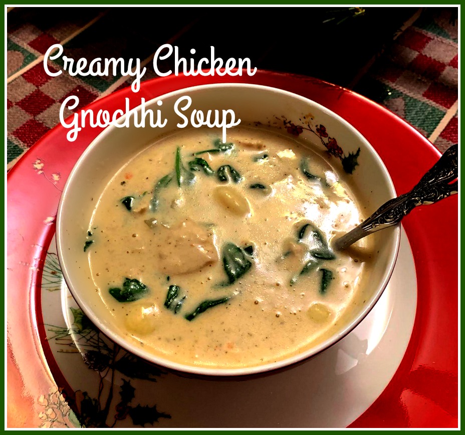 Sweet Tea and Cornbread Creamy Chicken Gnocchi Soup!