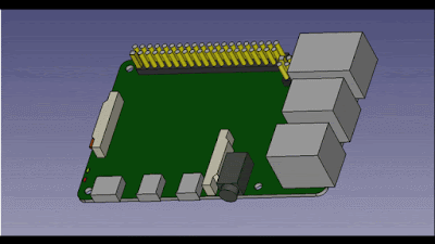 Raspberry Pi 4B 3Dモデル
