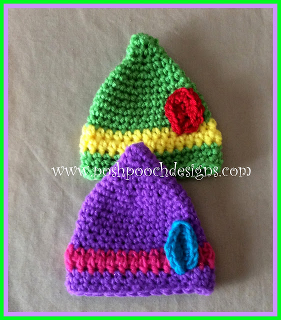 Posh Pooch Designs Dog Clothes: Mini Elf Hat Crochet Pattern