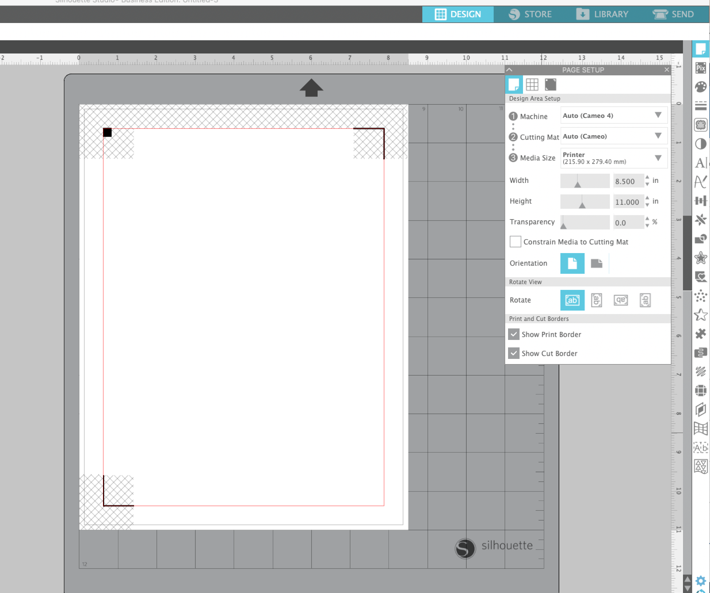 Silhouette Print and Cut CAMEO 4 Page Setup Beginners Start Here