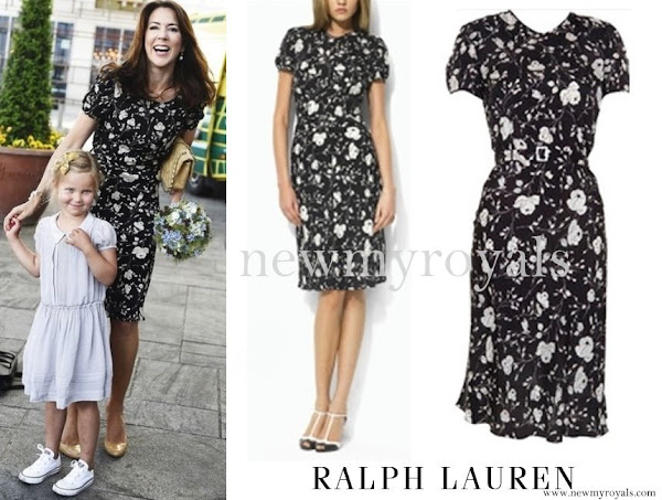 Accesorios y ropa de la casa Real Dinamarca - Página 20 Crown-Princess-Mary-Ralph-Lauren-Black-and-White-Floral-Dress