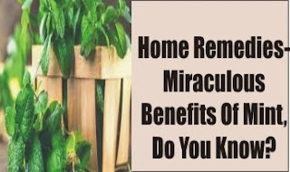 Home Remedies-Miraculous Benefits Of Mint, Do You Know?