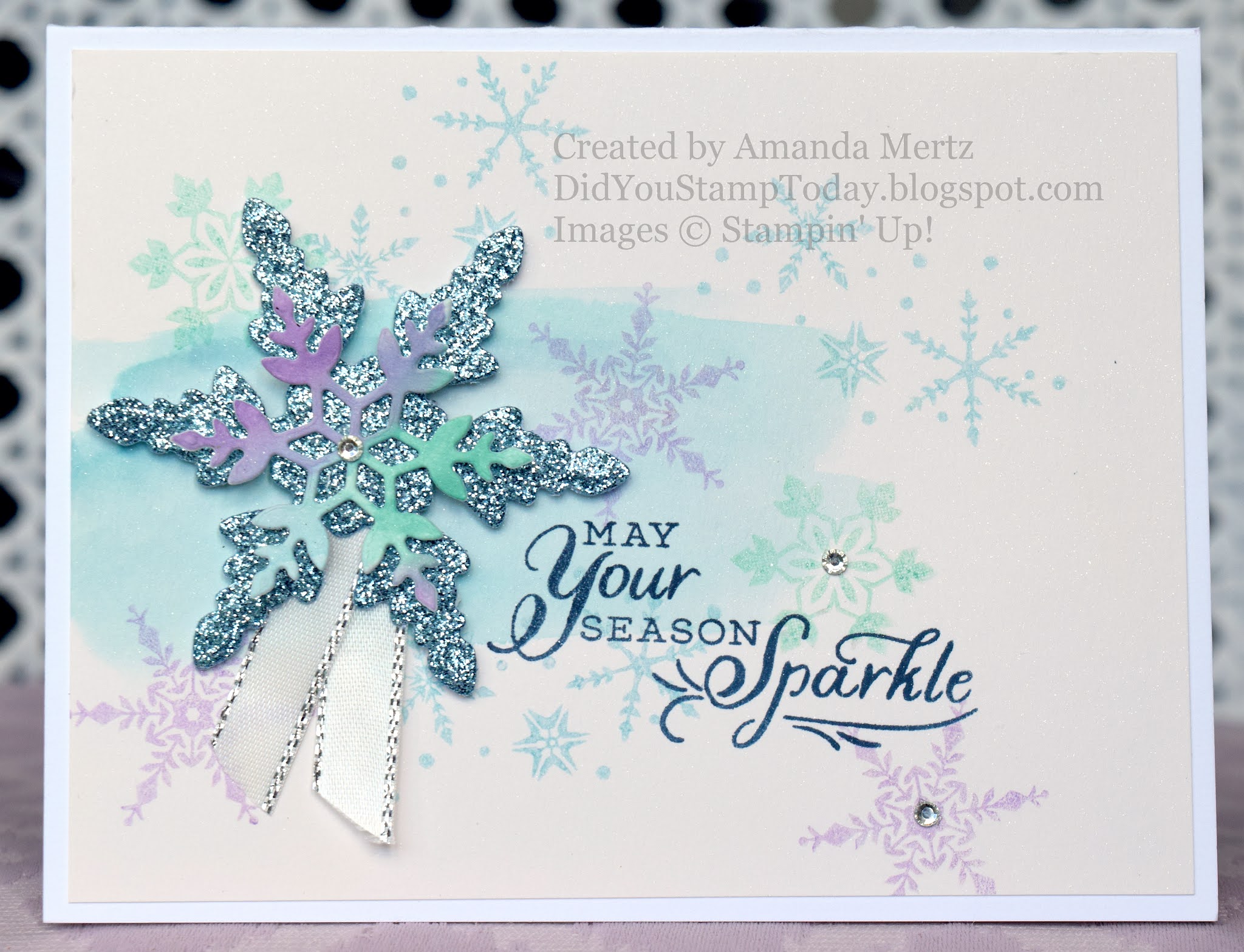 Did You Stamp Today? Snowflake Sparkle Stampin' Up! Snowflake Wishes