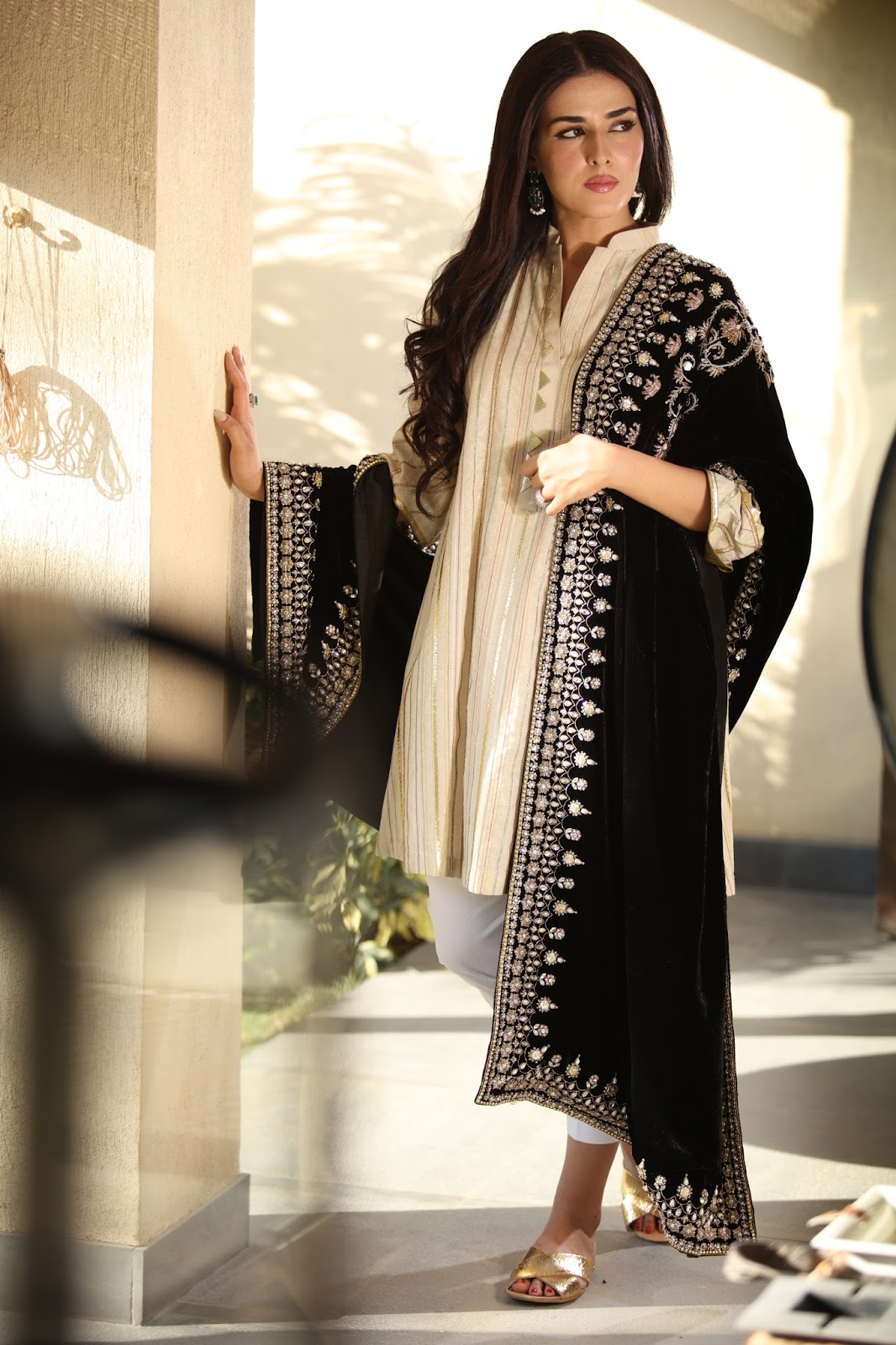 Beautiful Pakistani Makeup Artist Natasha Khalid Displays Designer Misha Lakhani's Latest Collection