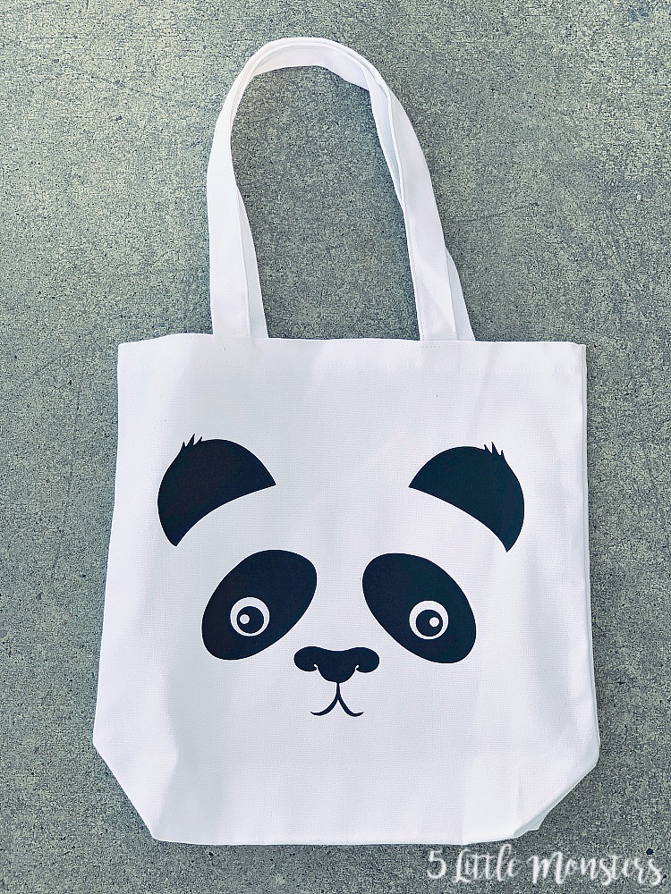 5 Little Monsters: Panda Tote Bag