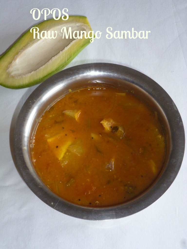 Cooking In Paris OPOS Raw Mango Sambar OPOS Recipe