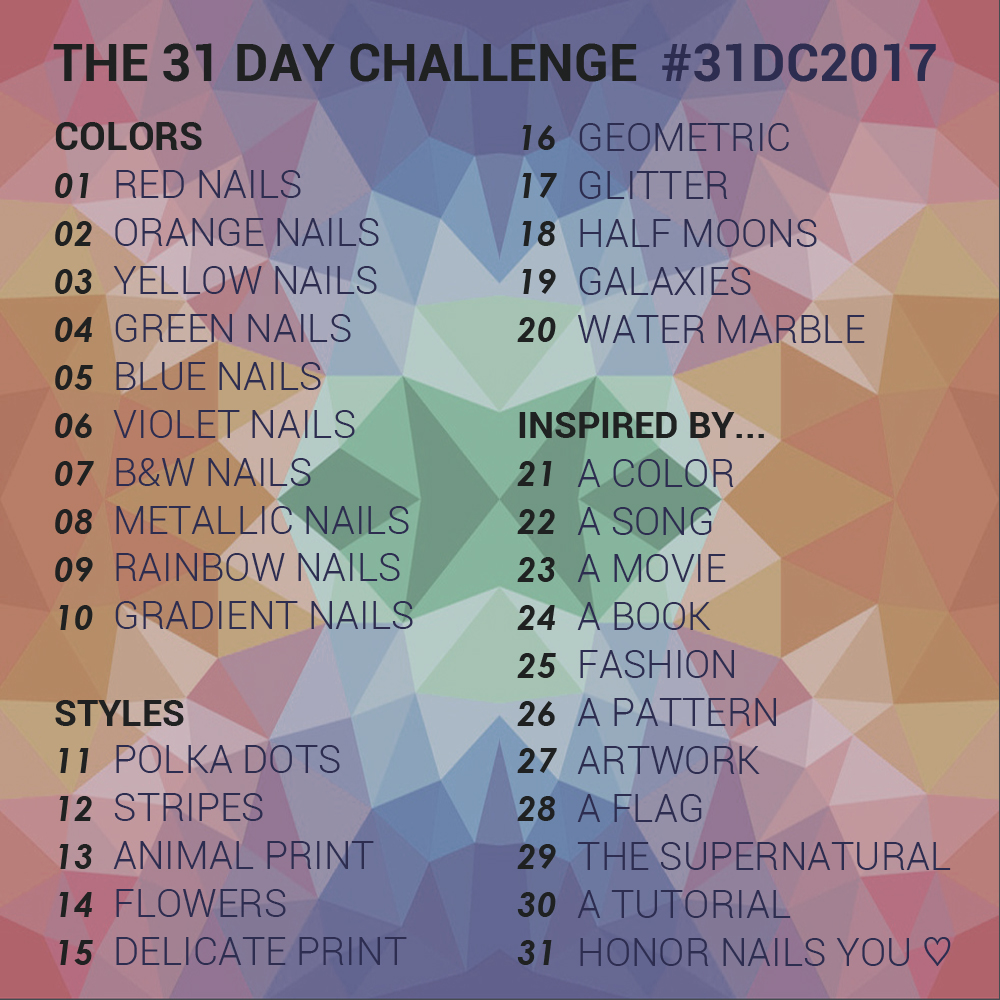 The 31 Day Nail Art Challenge 2017 ~ More Nail Polish