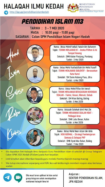 Halaqah Ilmu KEDAH 2020 Masa Musim PKP - SPI Kedah Mendahului