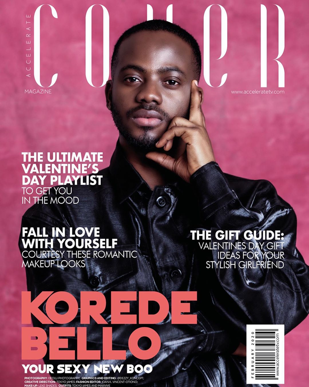 Gistfactory- Korede Bello Covers February Issue Of Acceletrate TV Magazine