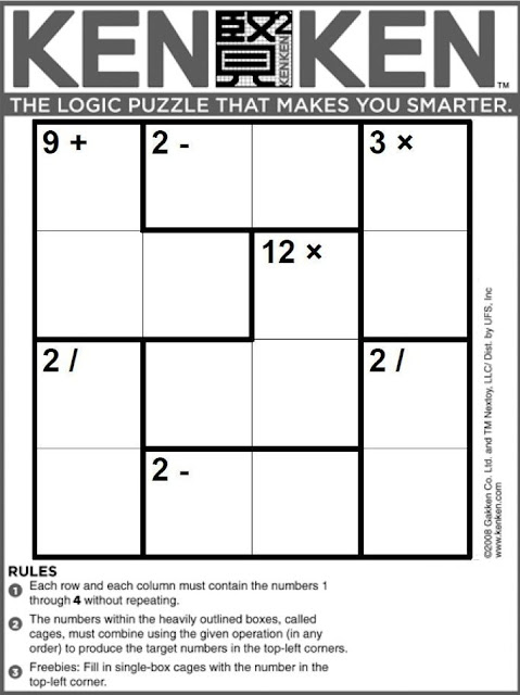 Webster's KenKen Puzzle Logic Revealed: KenKen Puzzles - An Introduction