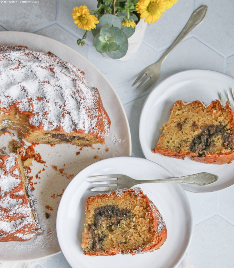 Zitronenkuchen mit Mohn