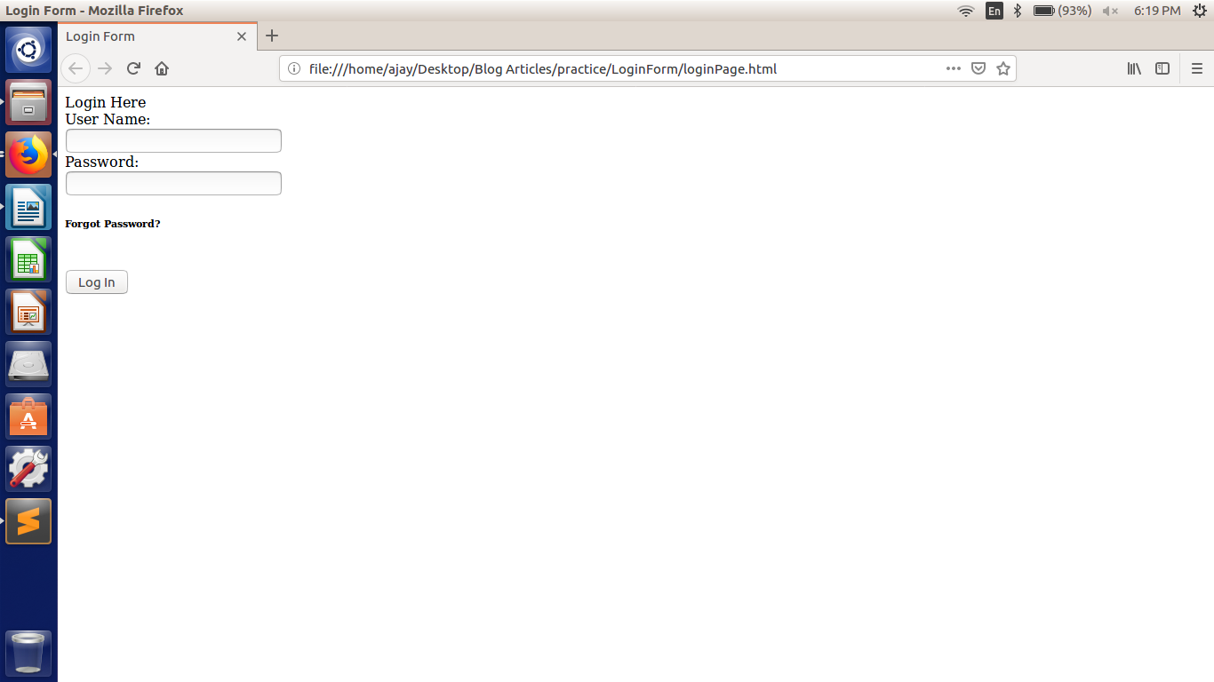 How to create a Login Form using HTML and CSS? - MTH Schools